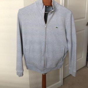 Men’s large Lacoste gray zip front jacket